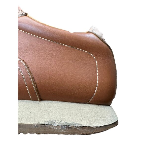 Hermes Men EU 40.5 US 7.5 Quick Sneakers Low Cut Shoes Leather Orange Brown Logo - Picture 10 of 16